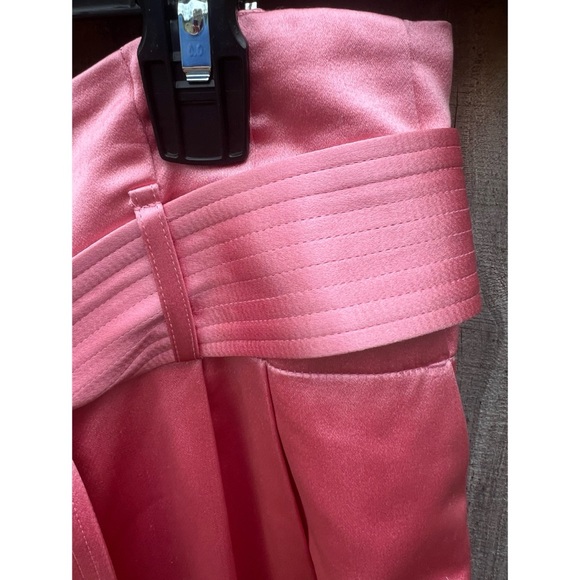 Adam Lippes 100% Silk Pink Tie Waist Wide Leg Pants 10 - Picture 4 of 15